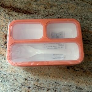 Bento Box mini Orange Bento Lunch Box with Utensil